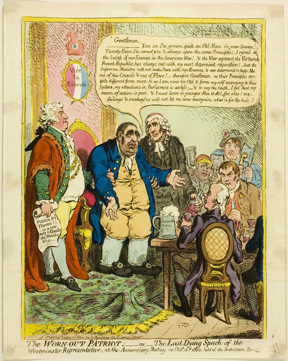 Vyčerpaný patriot od James Gillray
