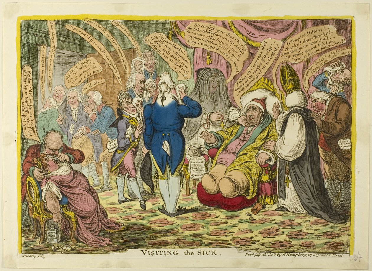 Návštěva nemocných od James Gillray