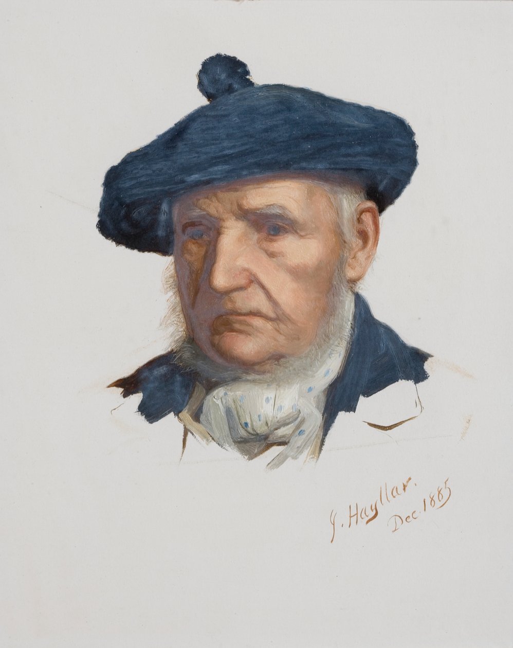 Mužská hlava, 1885 (olej na kartě) od James Hayllar