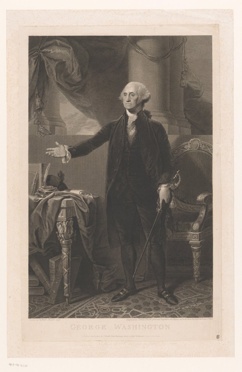 Portrét George Washingtona od James Heath