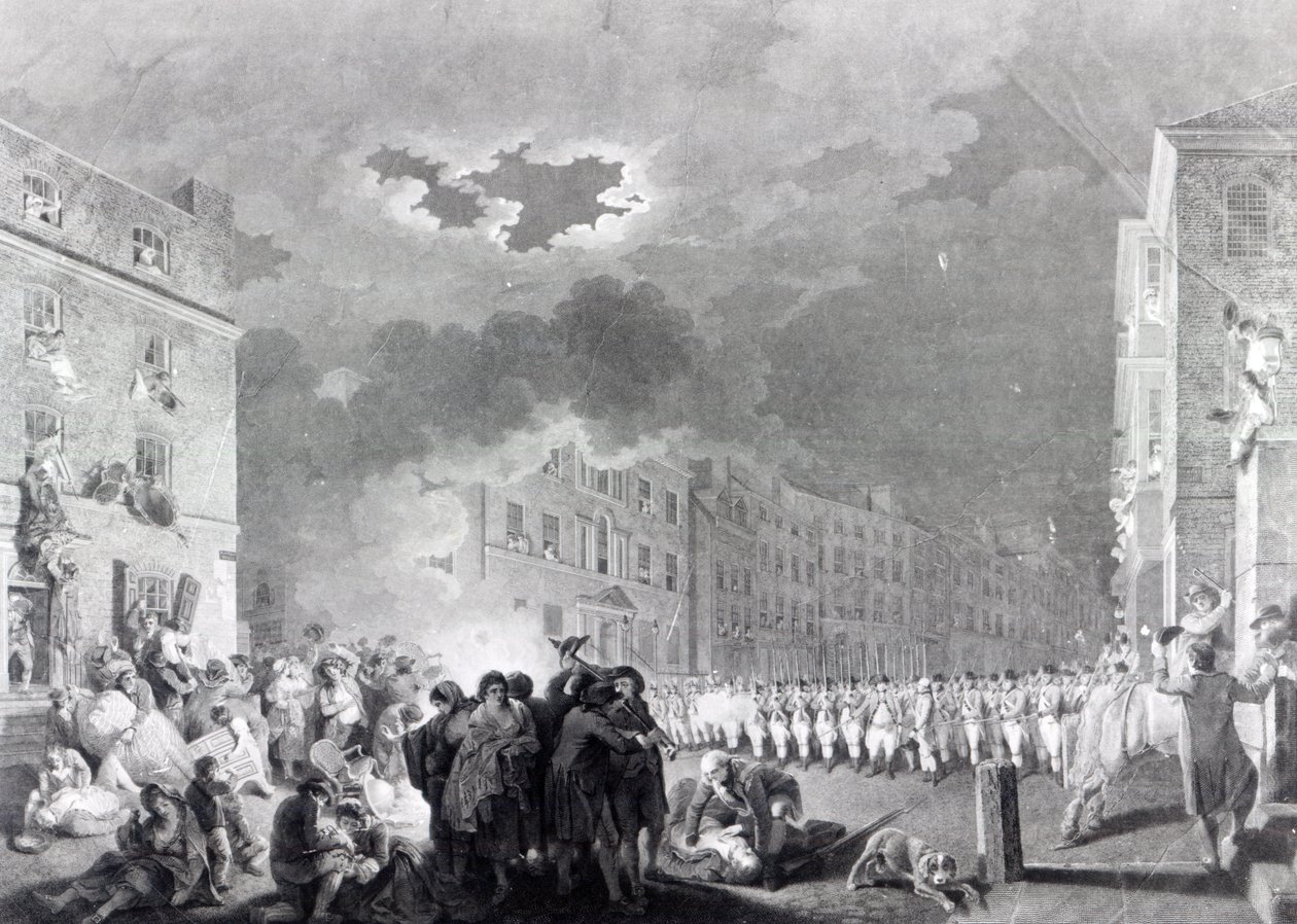 Nepokoje v Broad Street, červen 1780 od James Heath