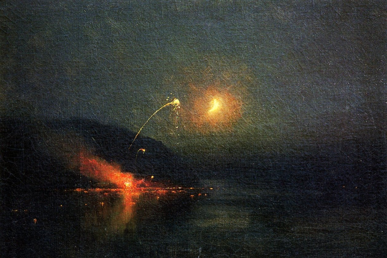 Ohňostroj na řece Potomac, 1902 od James Henry Moser