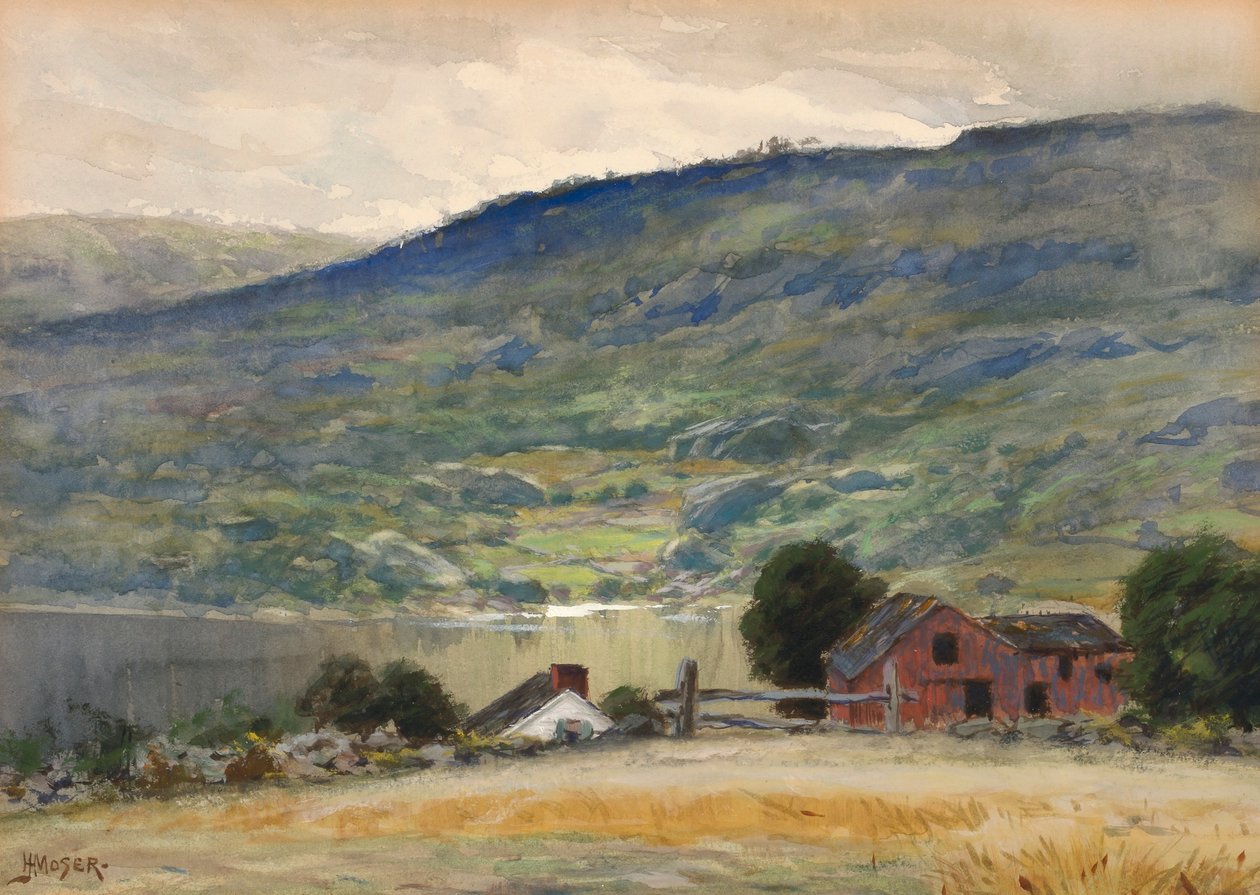 Hill a jezero od James Henry Moser