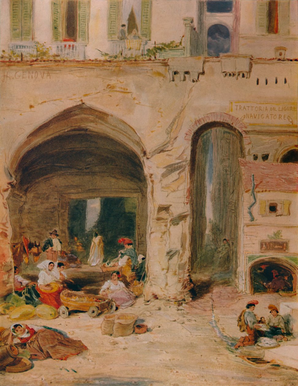 Nádvoří v Janově, c1850, 1935 od James Holland