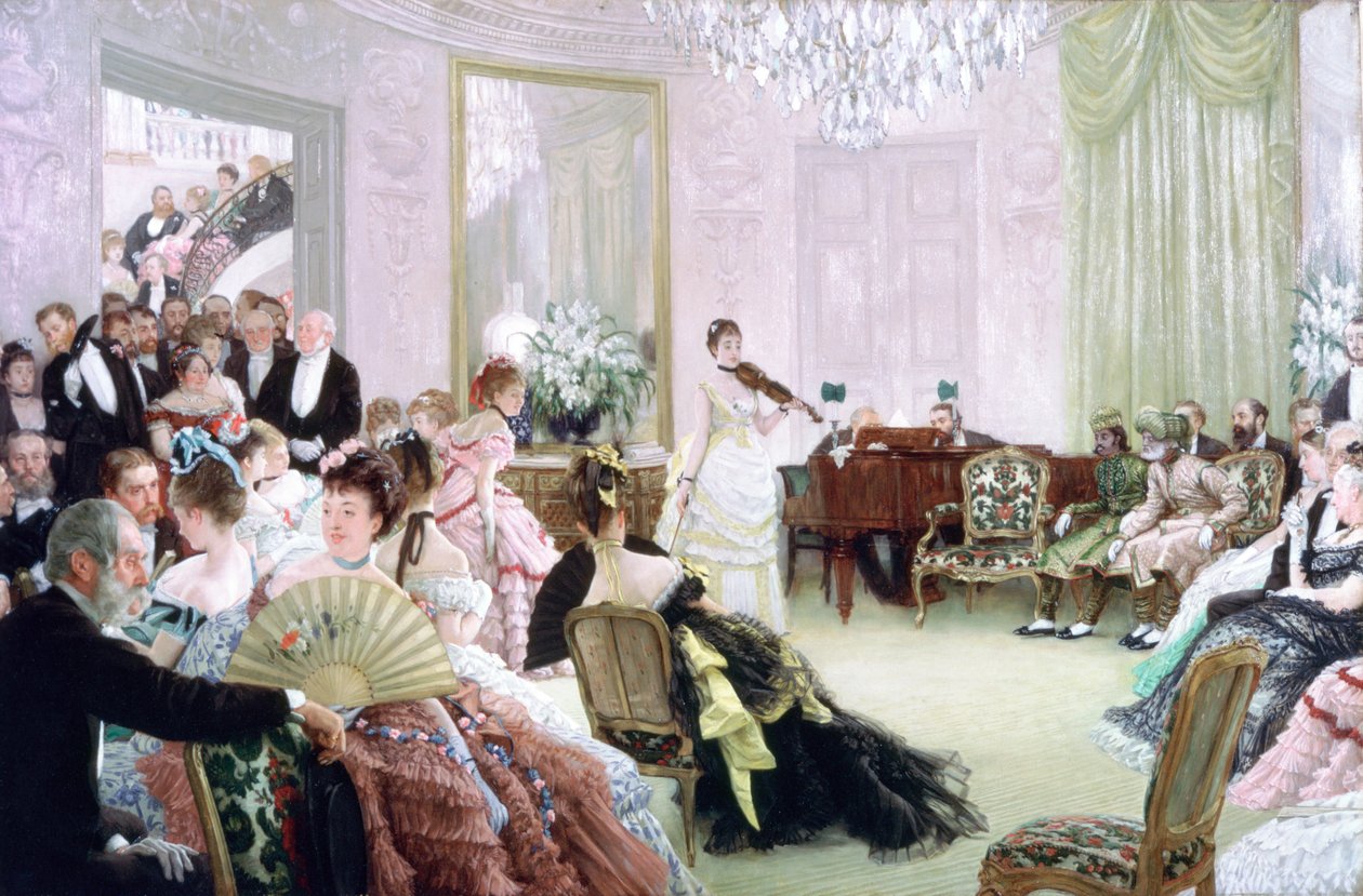 Ticho!, Koncert, c1875 od James Jacques Joseph Tissot