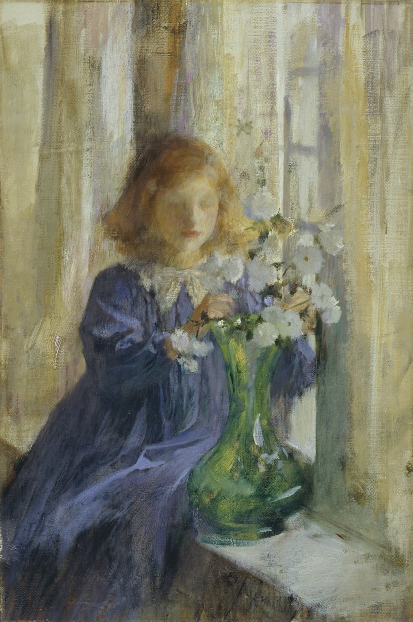 Zelená váza (olej na plátně) od James Jebusa Shannon