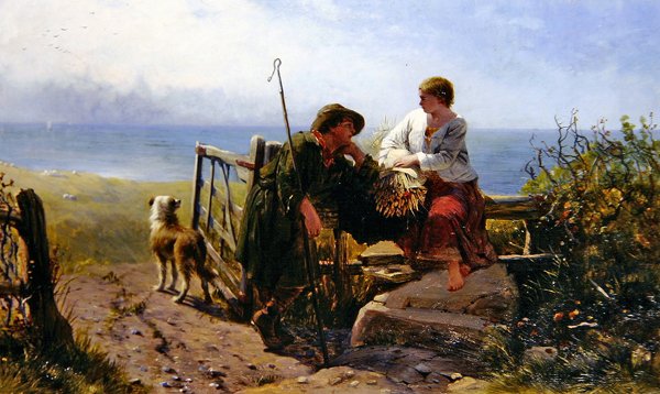 The Trysting Place (olej na plátně) od James John Hill
