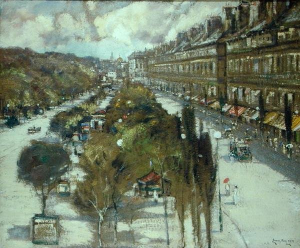 Parisian Boulevard (pastel na papíře) od James Kay