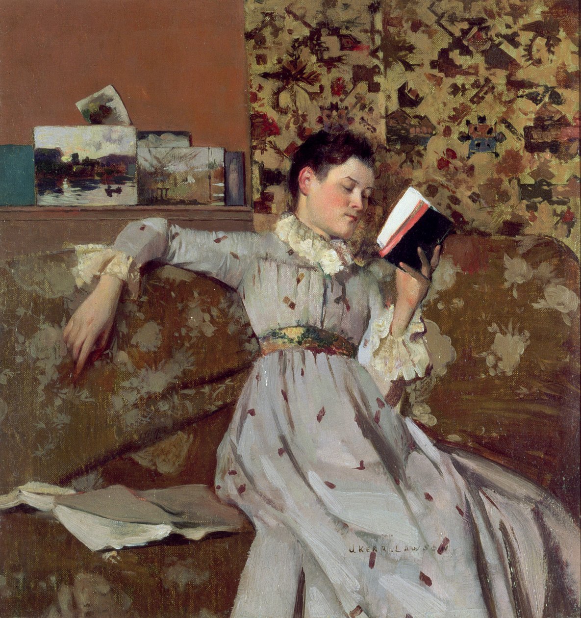 Caterina Reading a Book, c.1888 od James Kerr Lawson
