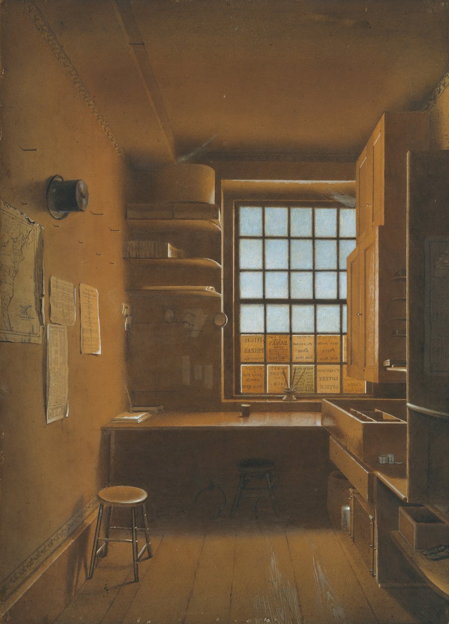 Interiér loterie, 1821. od James Kidder