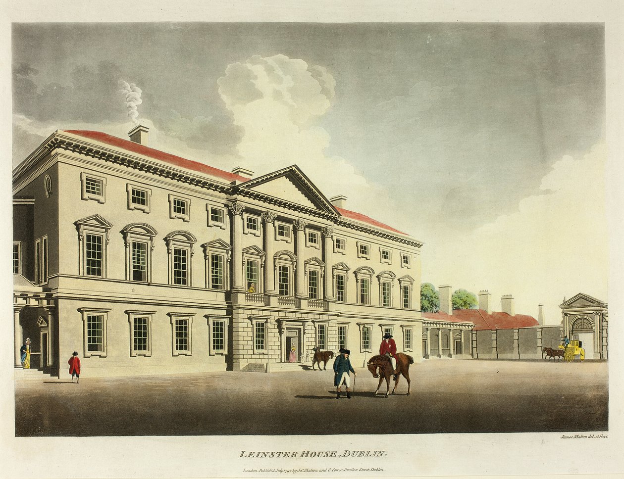 Leinster House, Dublin od James Malton