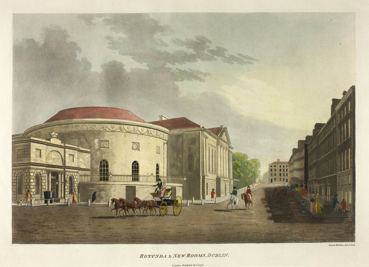 Rotunda a nové pokoje - Dublin od James Malton