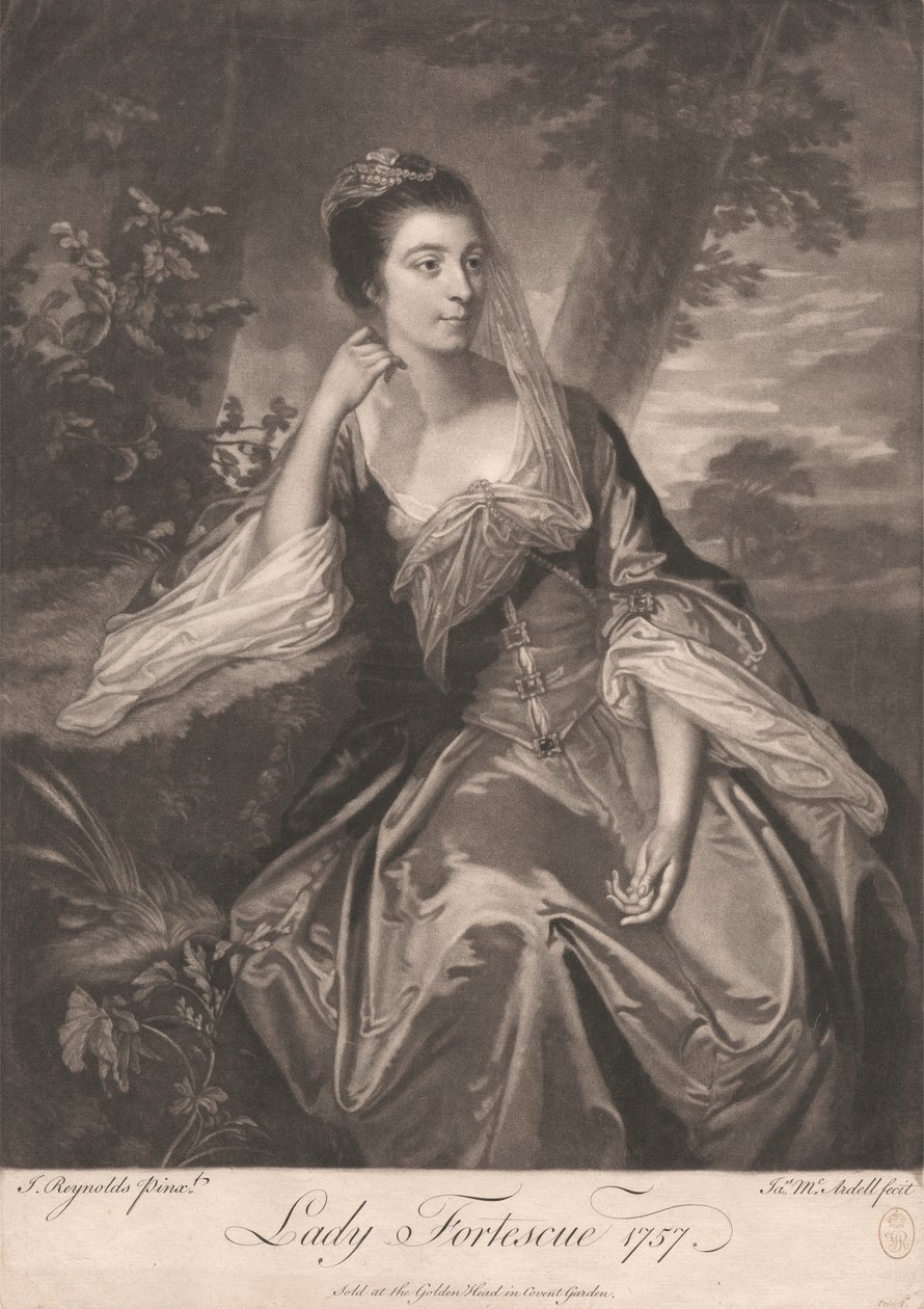 Lady Fortescueová od James McArdell