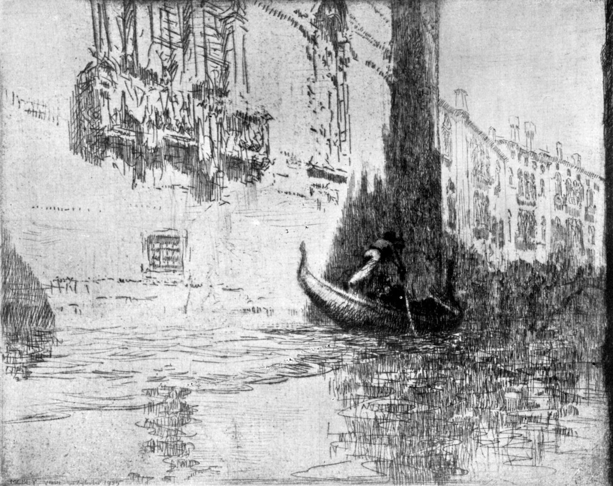 The Passing Gondola, 1926. od James McBey