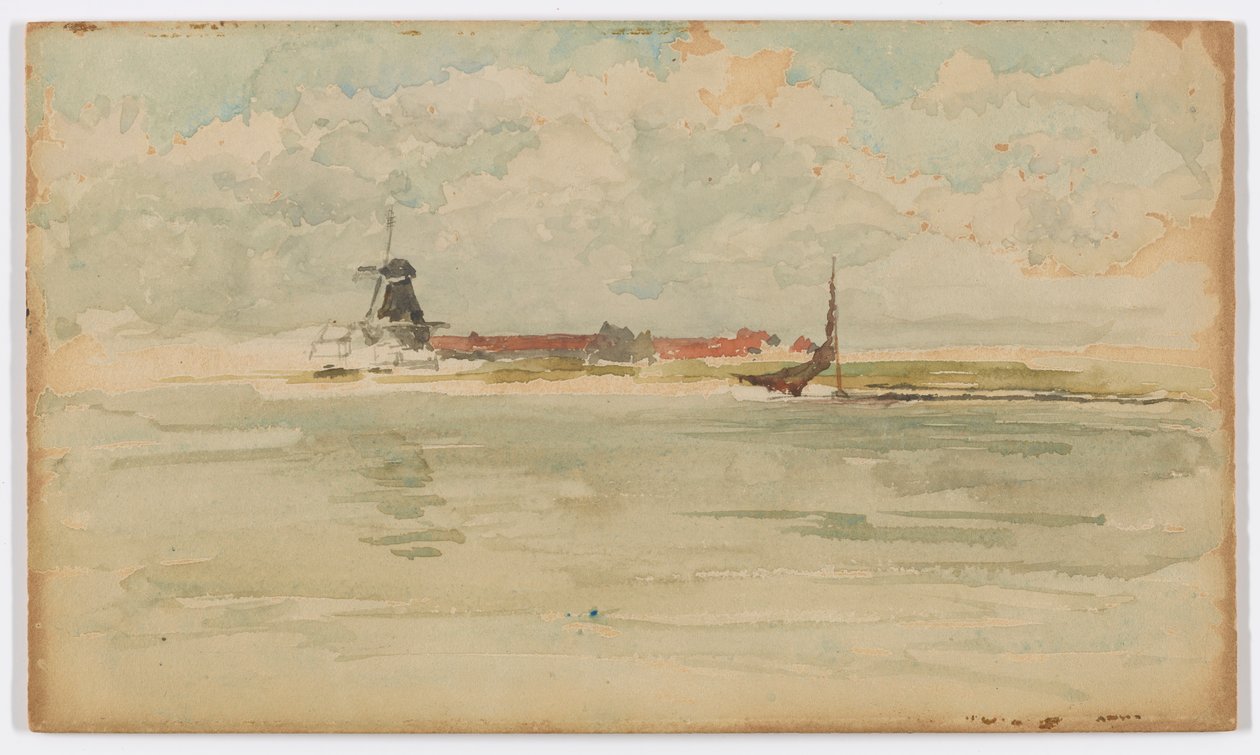 Malá červená poznámka – Dordrecht od James Abbott McNeill Whistler