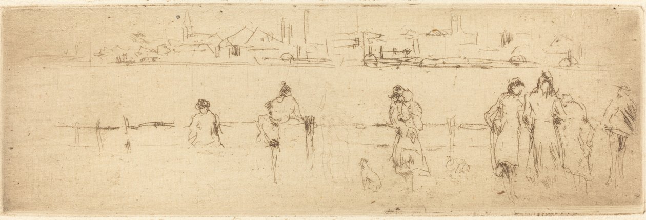 Skica na nábřeží od James Abbott McNeill Whistler