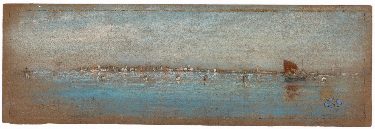 Modrá a stříbrná – Ostrovy, Benátky od James Abbott McNeill Whistler