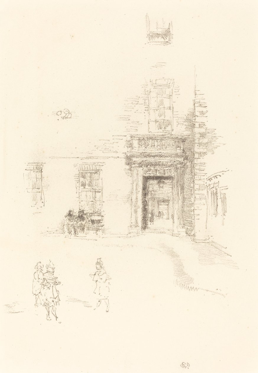 Nádvoří, nemocnice Chelsea od James Abbott McNeill Whistler