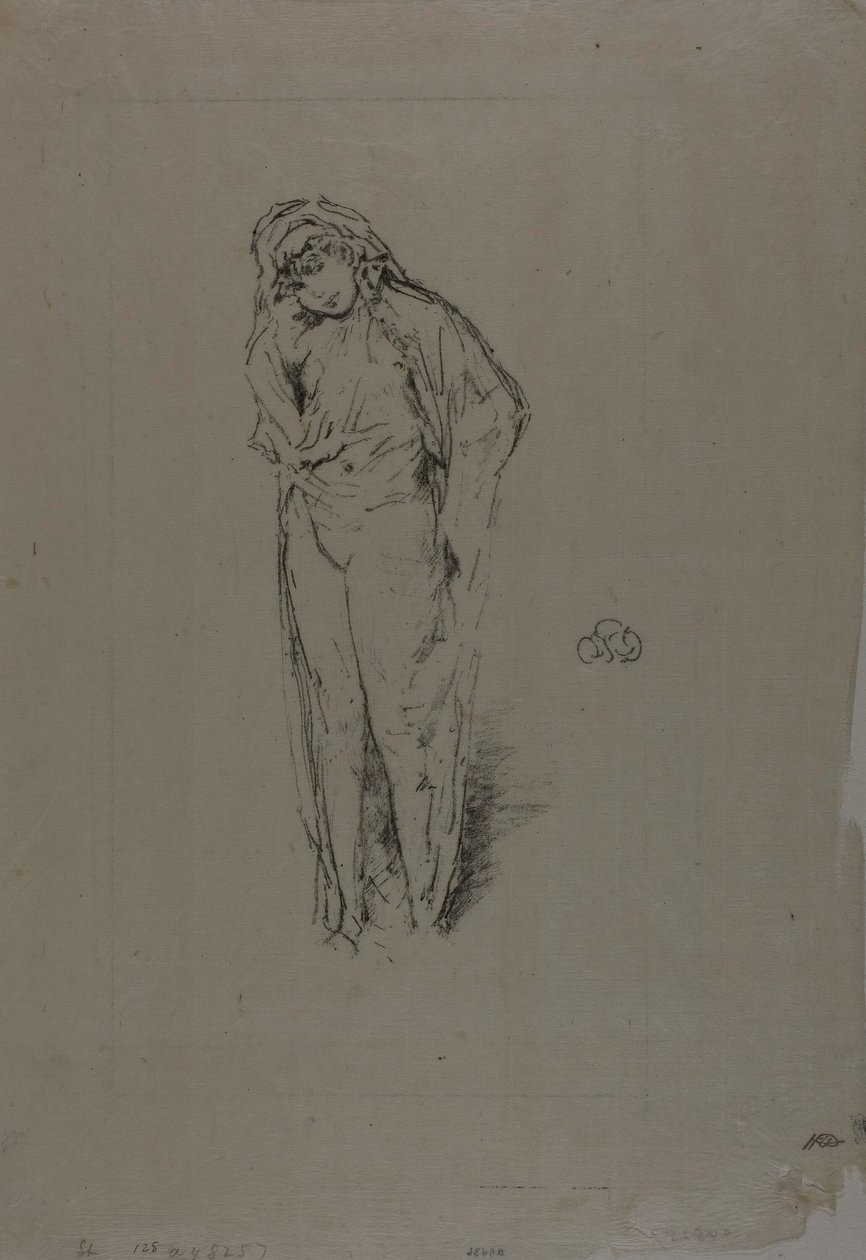 Zahalená postava, stojící od James Abbott McNeill Whistler
