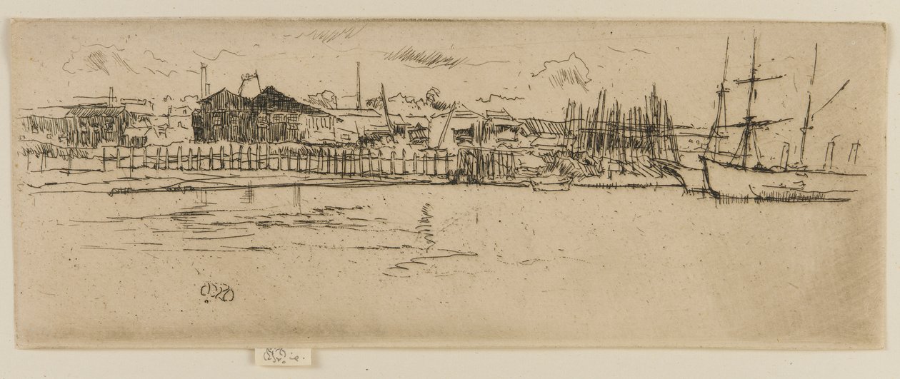 Suché doky, Southampton od James Abbott McNeill Whistler