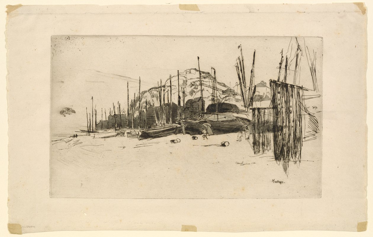 Rybářské lodě, Hastings od James Abbott McNeill Whistler