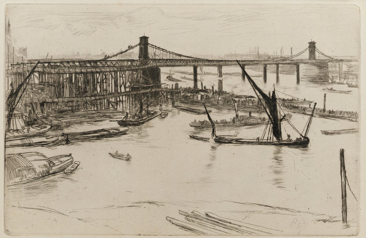 Starý Hungerford Bridge od James Abbott McNeill Whistler