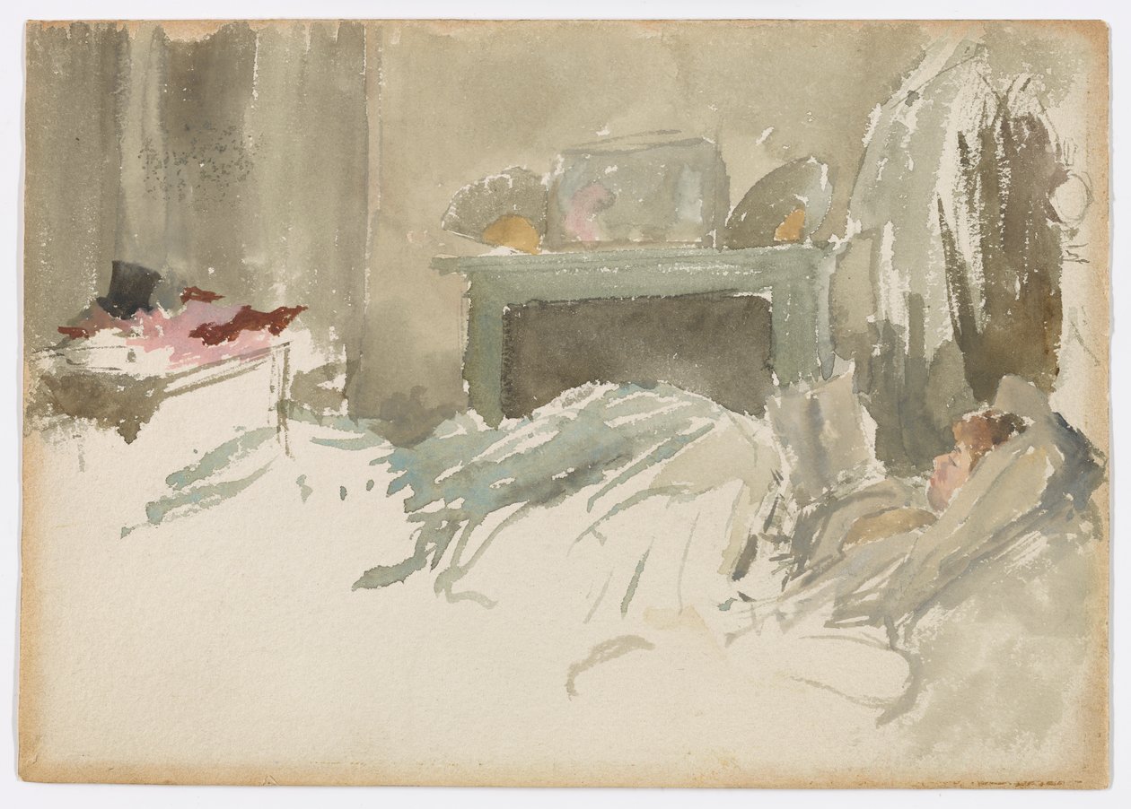 Odpočinek v posteli od James Abbott McNeill Whistler