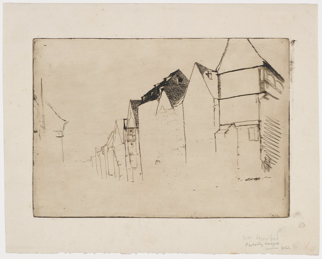Náčrt domů od James Abbott McNeill Whistler