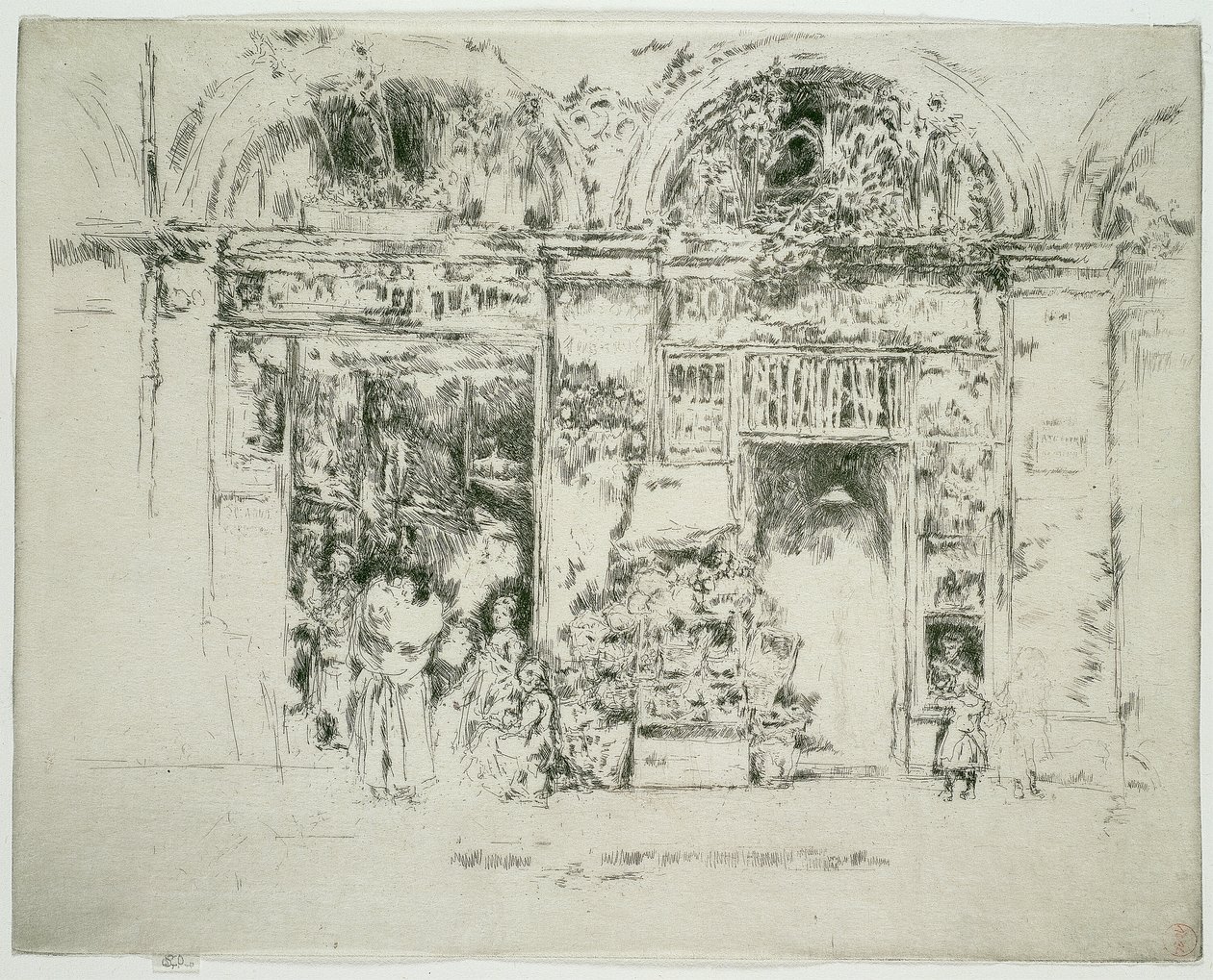 Slunečnice, St Germain Market, Paříž od James Abbott McNeill Whistler