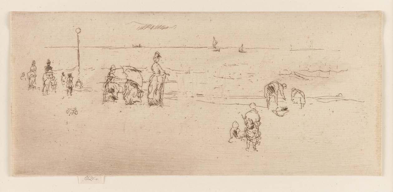 Pláž, Ostende od James Abbott McNeill Whistler