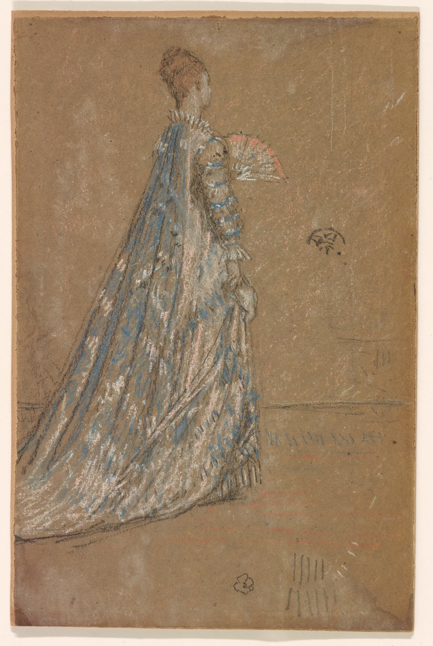 Modré šaty od James Abbott McNeill Whistler