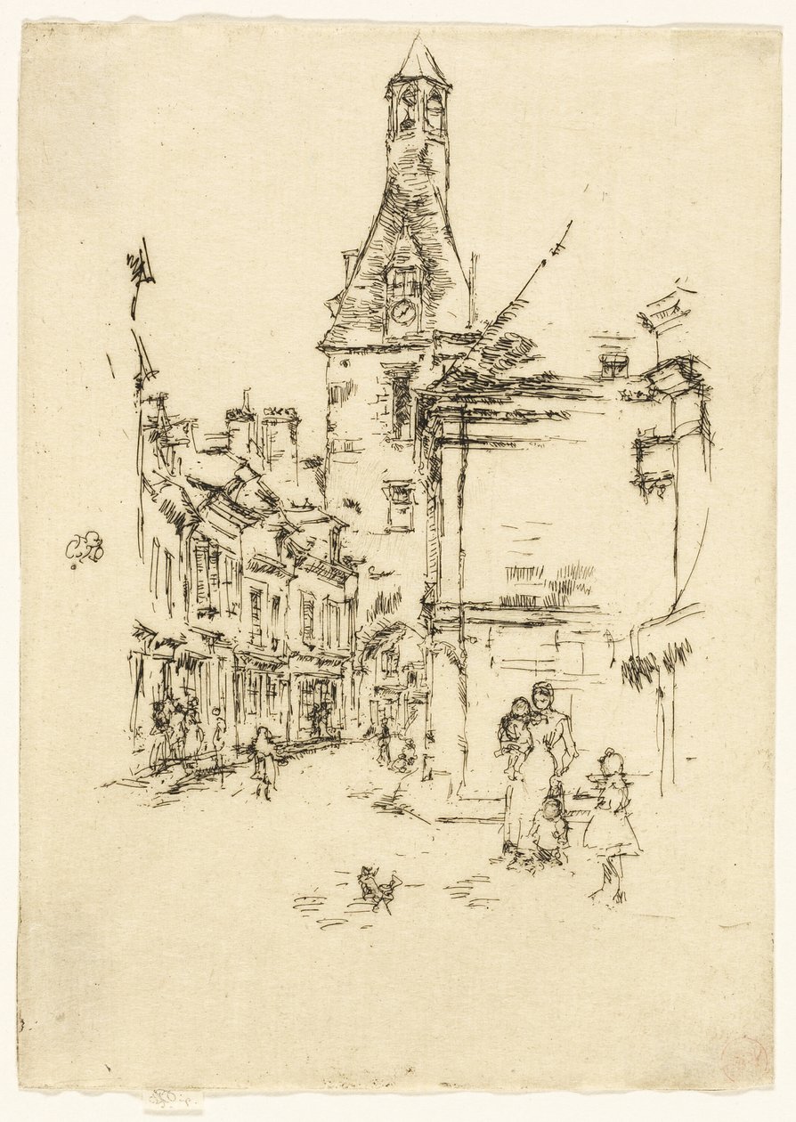 Věž s hodinami - Amboise od James Abbott McNeill Whistler