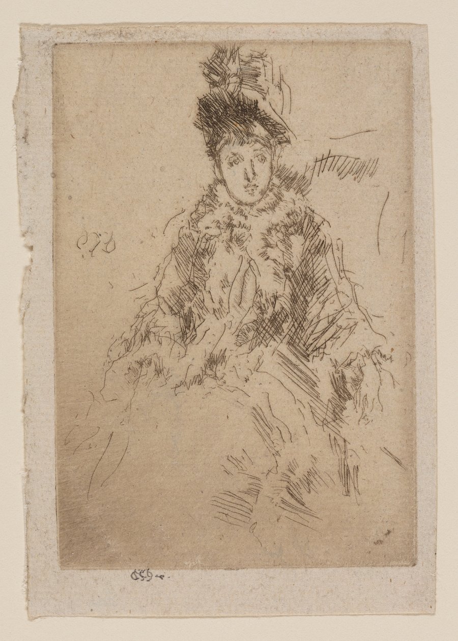 Kožešinový tip: Slečna Lenoirová od James Abbott McNeill Whistler