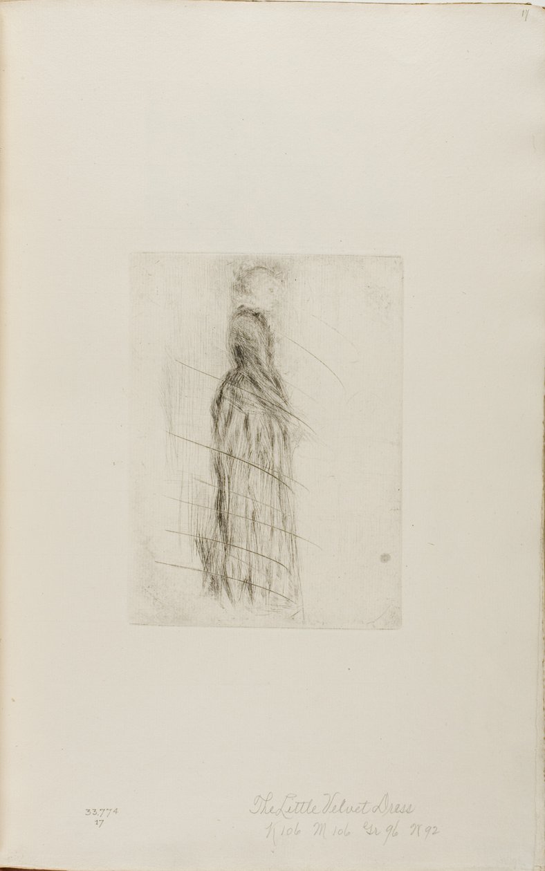 Malé sametové šaty od James Abbott McNeill Whistler