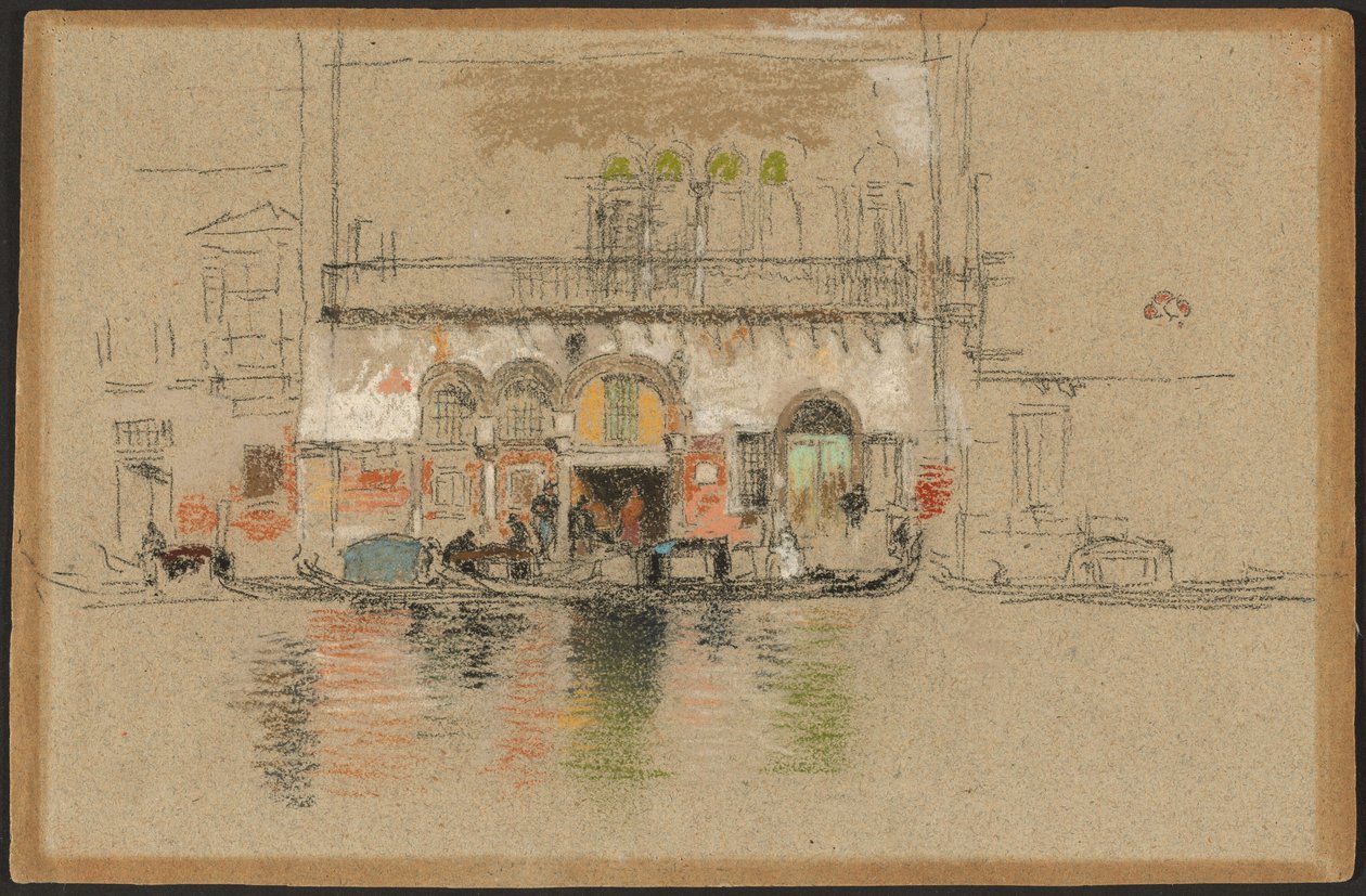 Palác; bílé a růžové od James Abbott McNeill Whistler