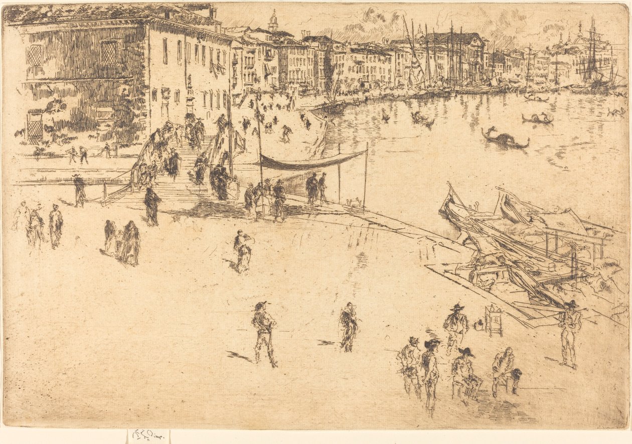 Riva, č.II od James Abbott McNeill Whistler