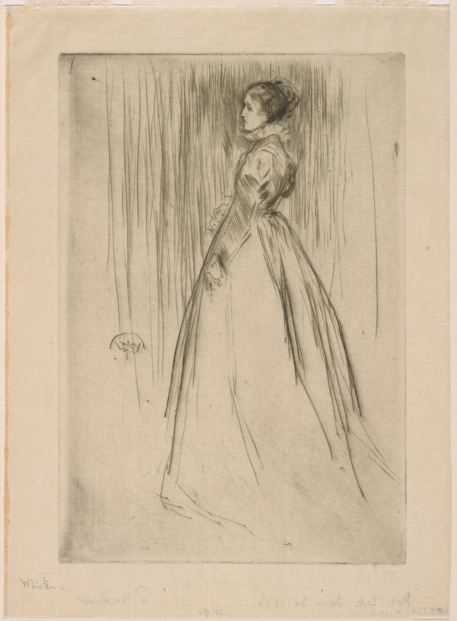 Sametové šaty (paní Leylandová) od James Abbott McNeill Whistler