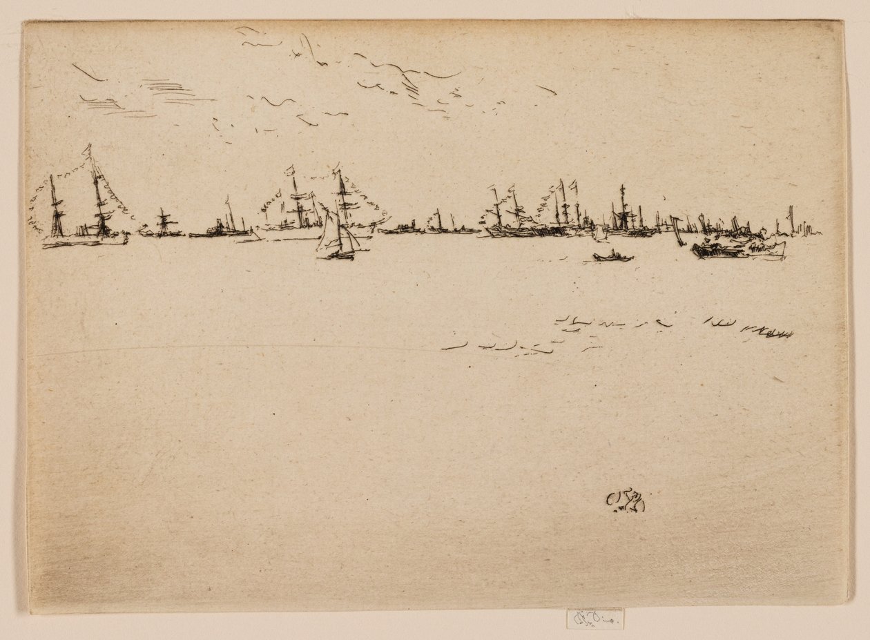 Vojenské lodě od James McNeill Whistler