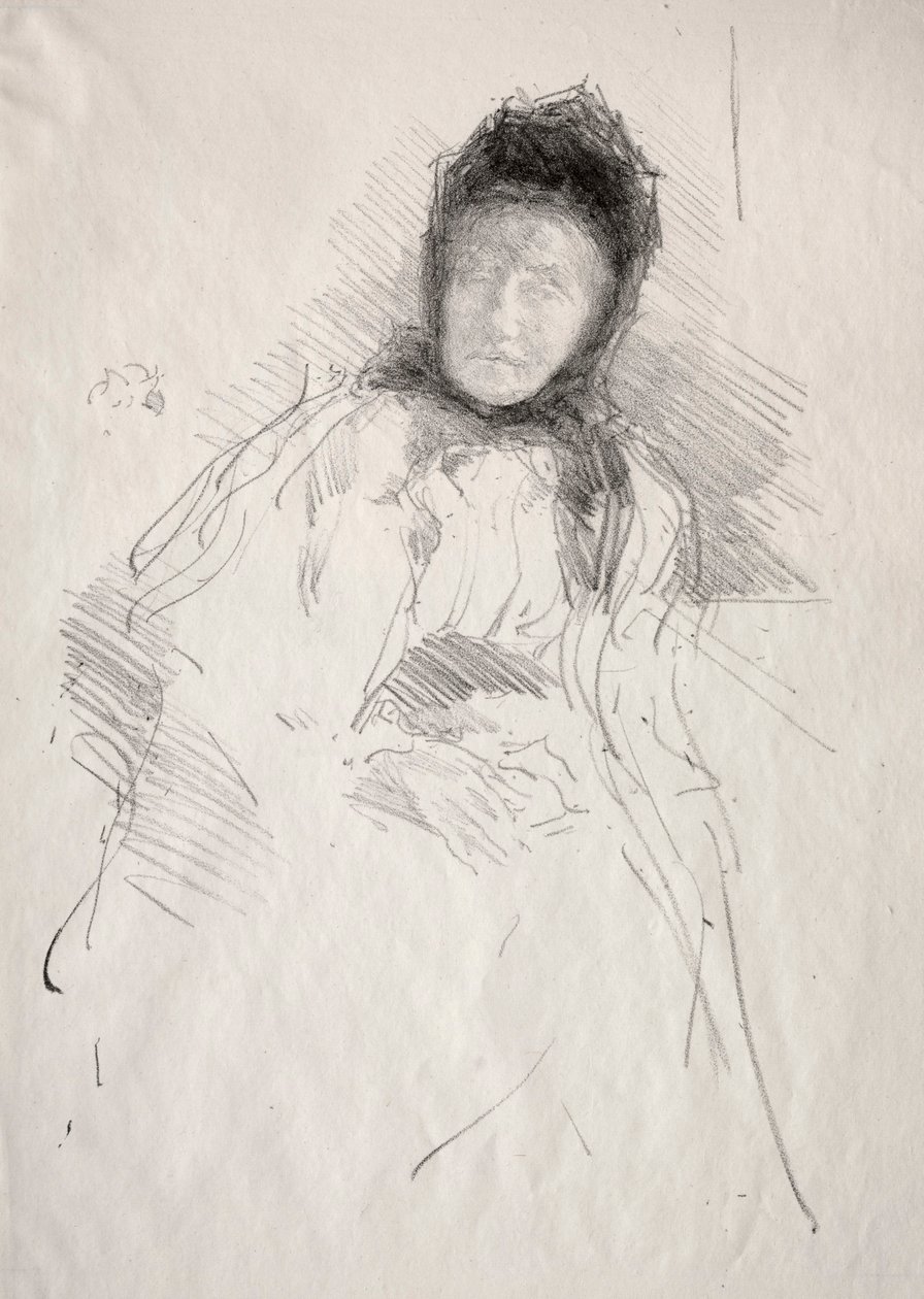 Nedokončená skica lady Hadenové od James McNeill Whistler