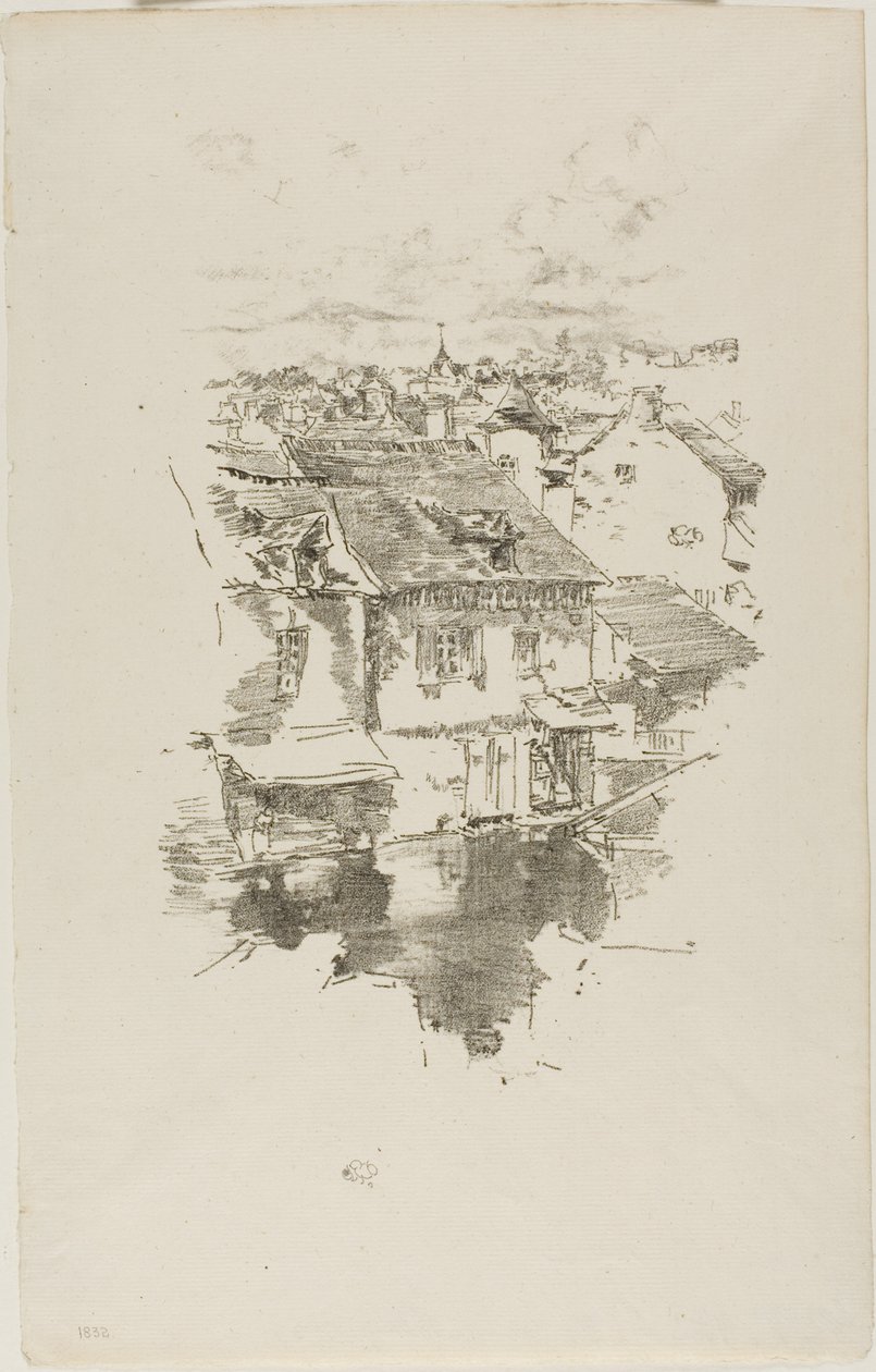 Vitré: Kanál od James Abbott McNeill Whistler