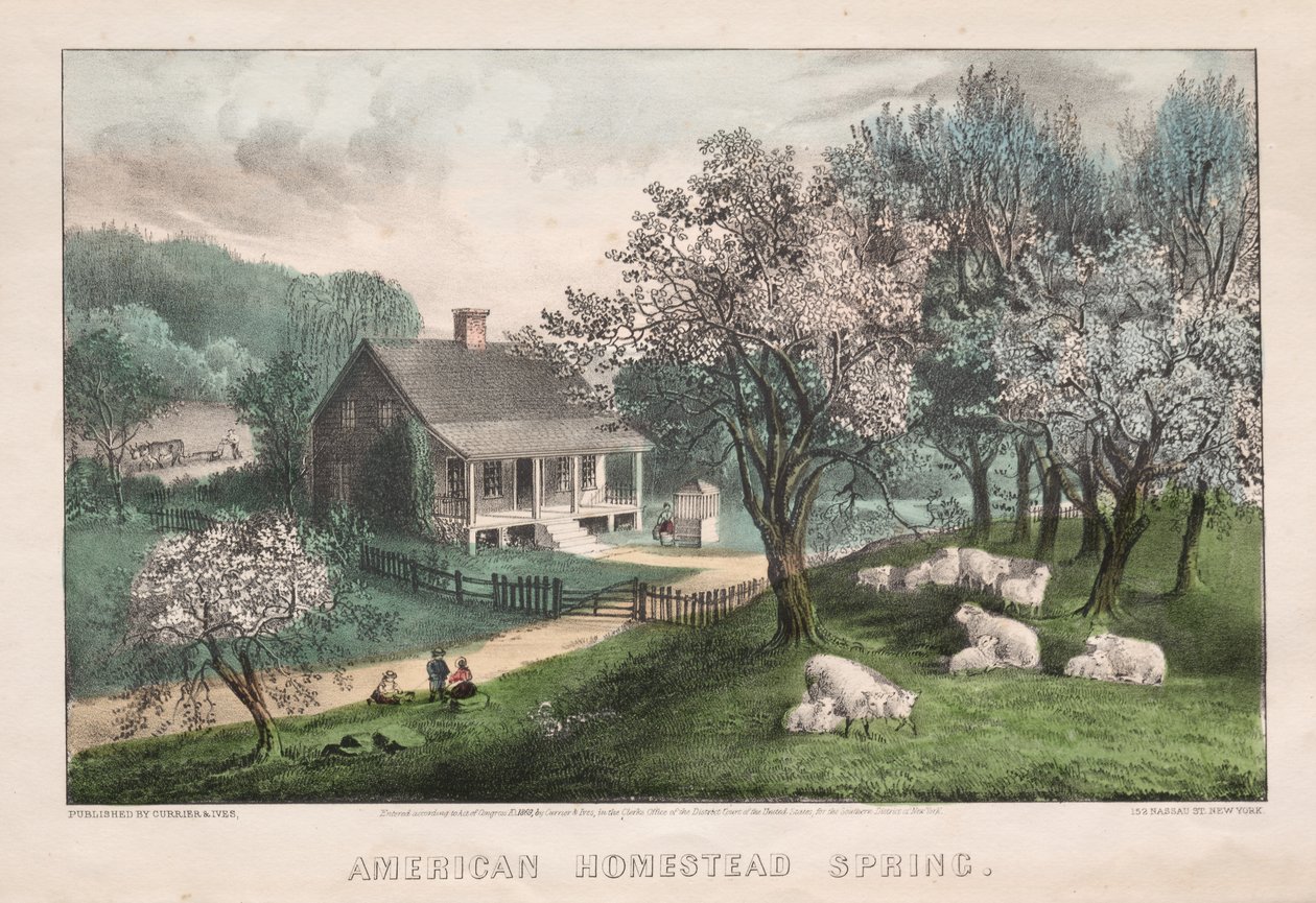 American Homestead, jaro, 1869. od James Merritt Ives