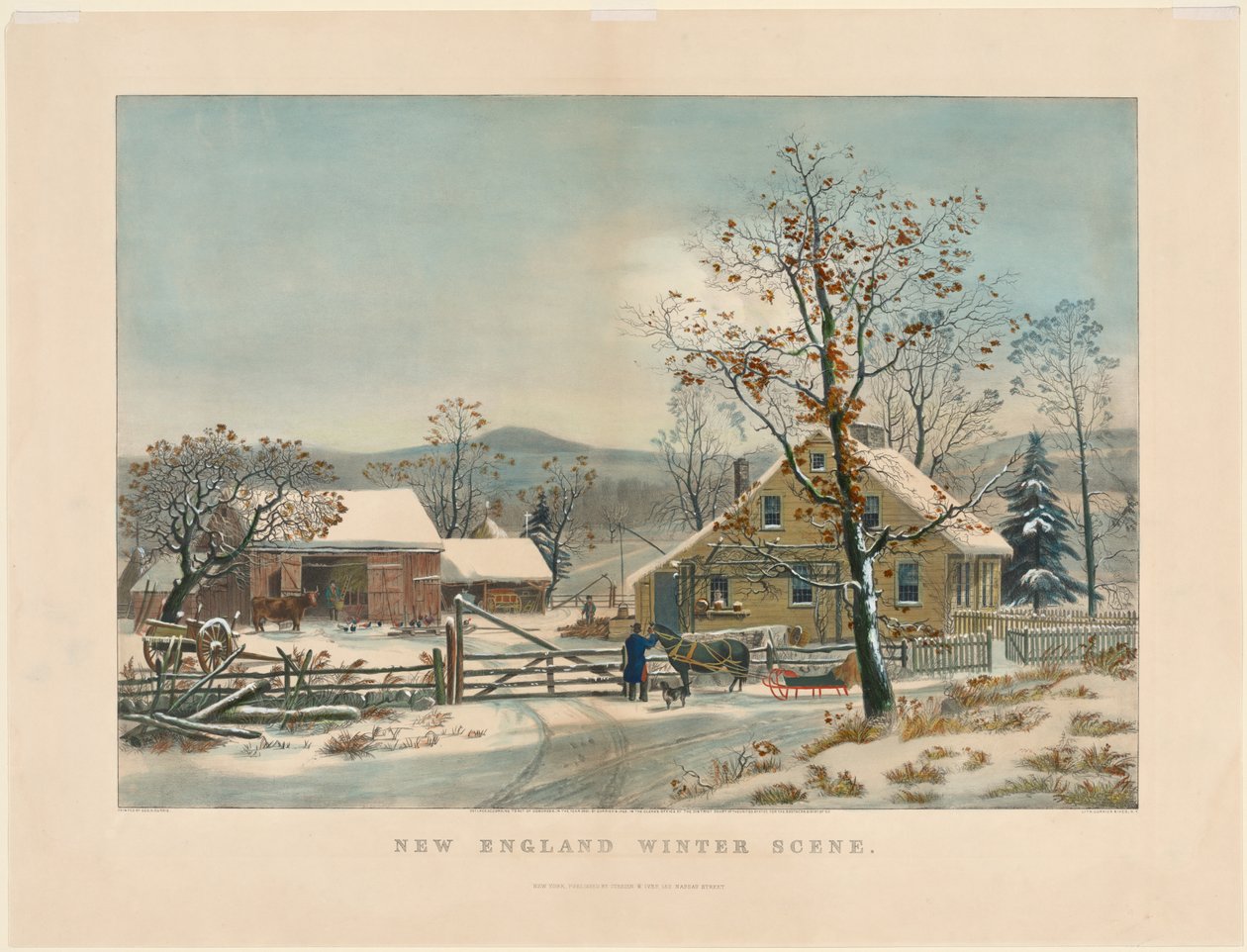 Zimní scéna v Nové Anglii, 1861. od James Merritt Ives