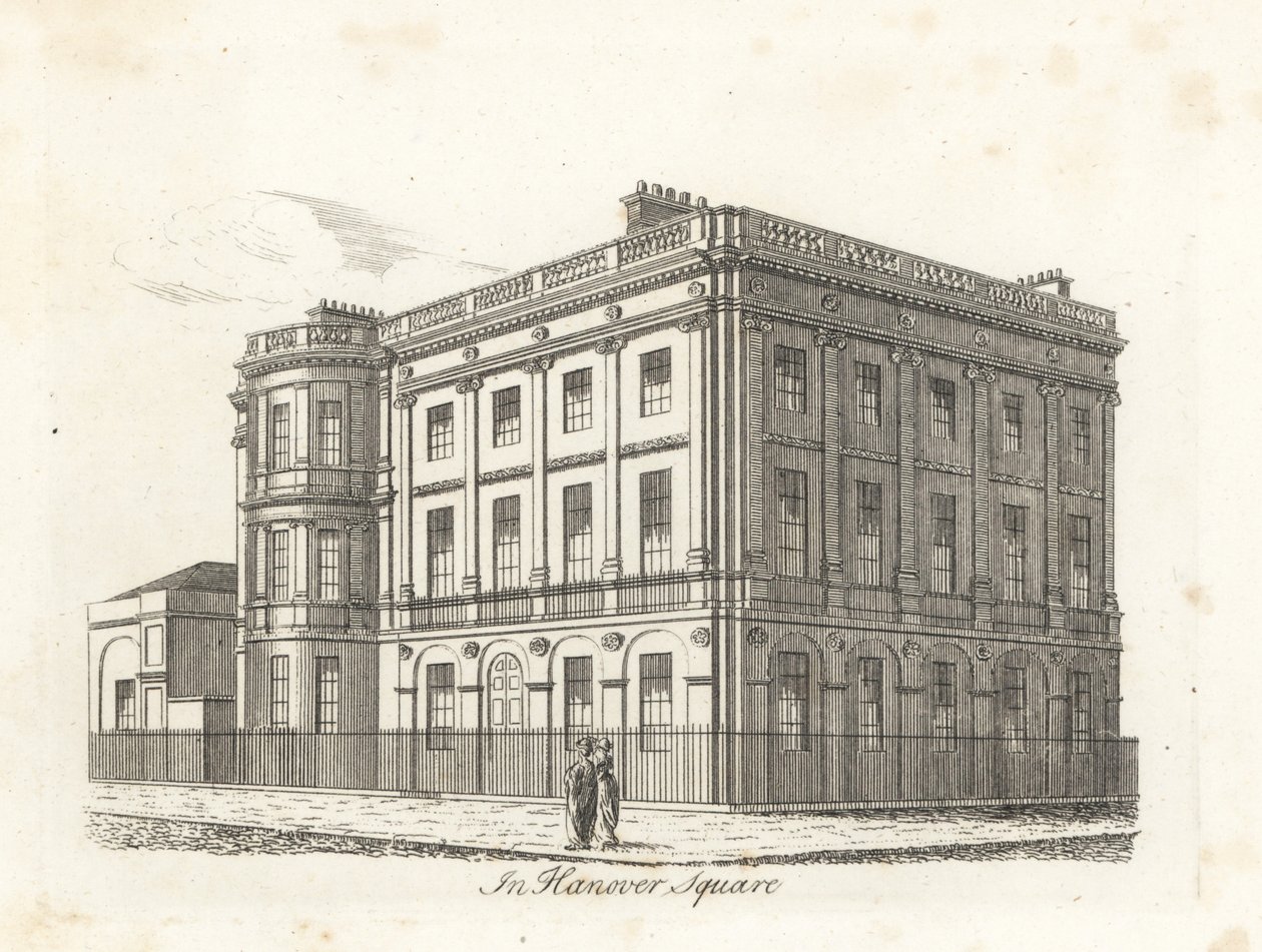 Harewood House, Hanover Square, Londýn od James Peller Malcolm