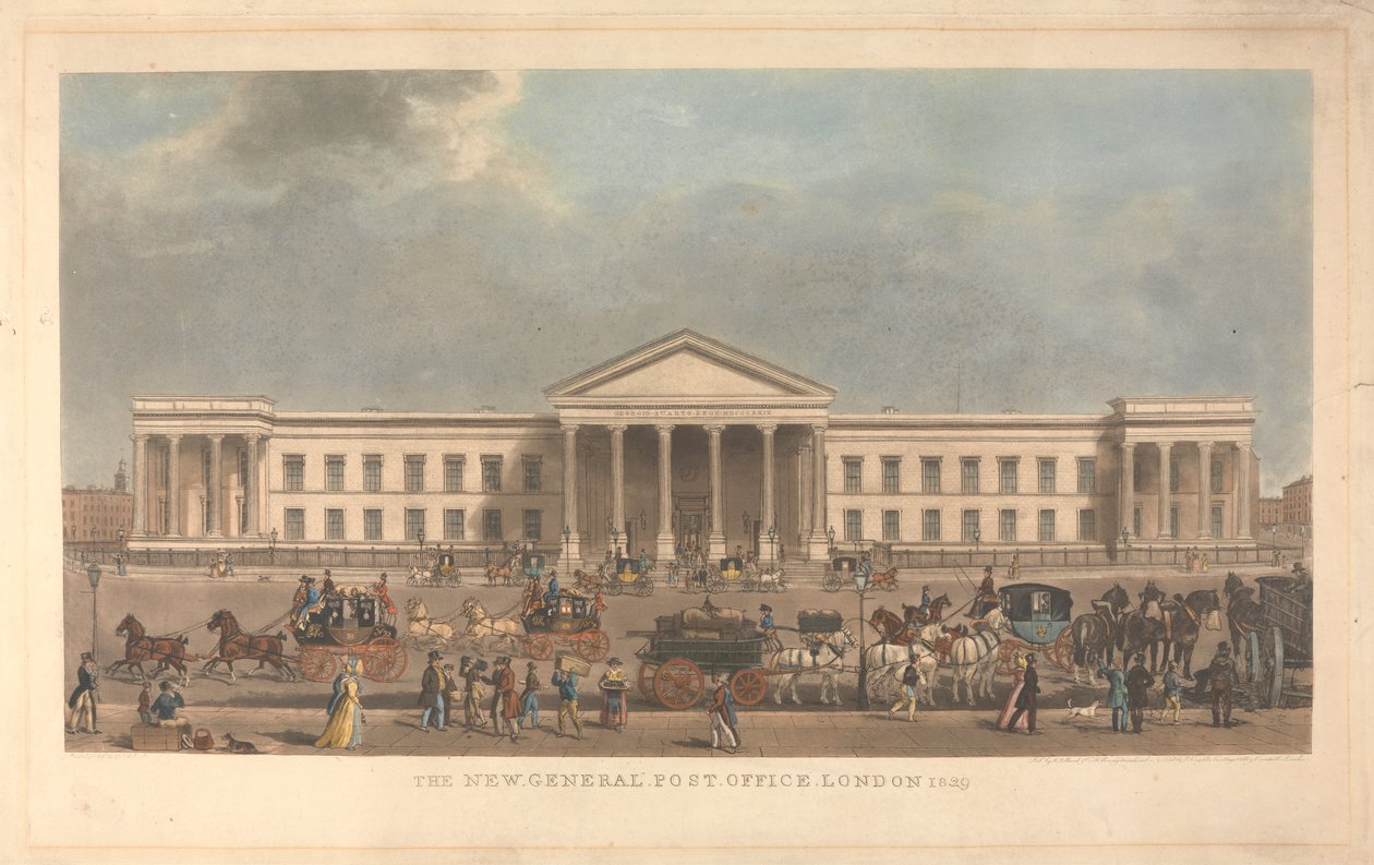 The New General Post Office, London od James Pollard