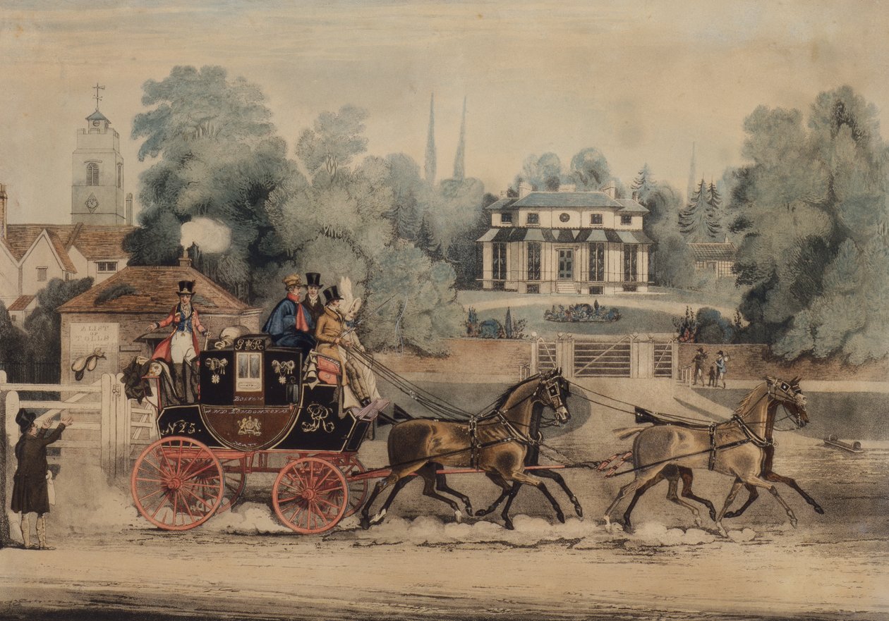 The Royal Mail Coach (barevná rytina) od James Pollard