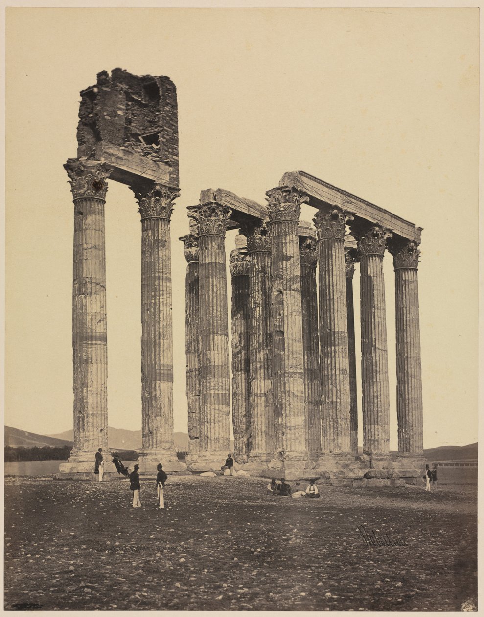 Jupiterův chrám Olympia, c. 1853. od James Robertson