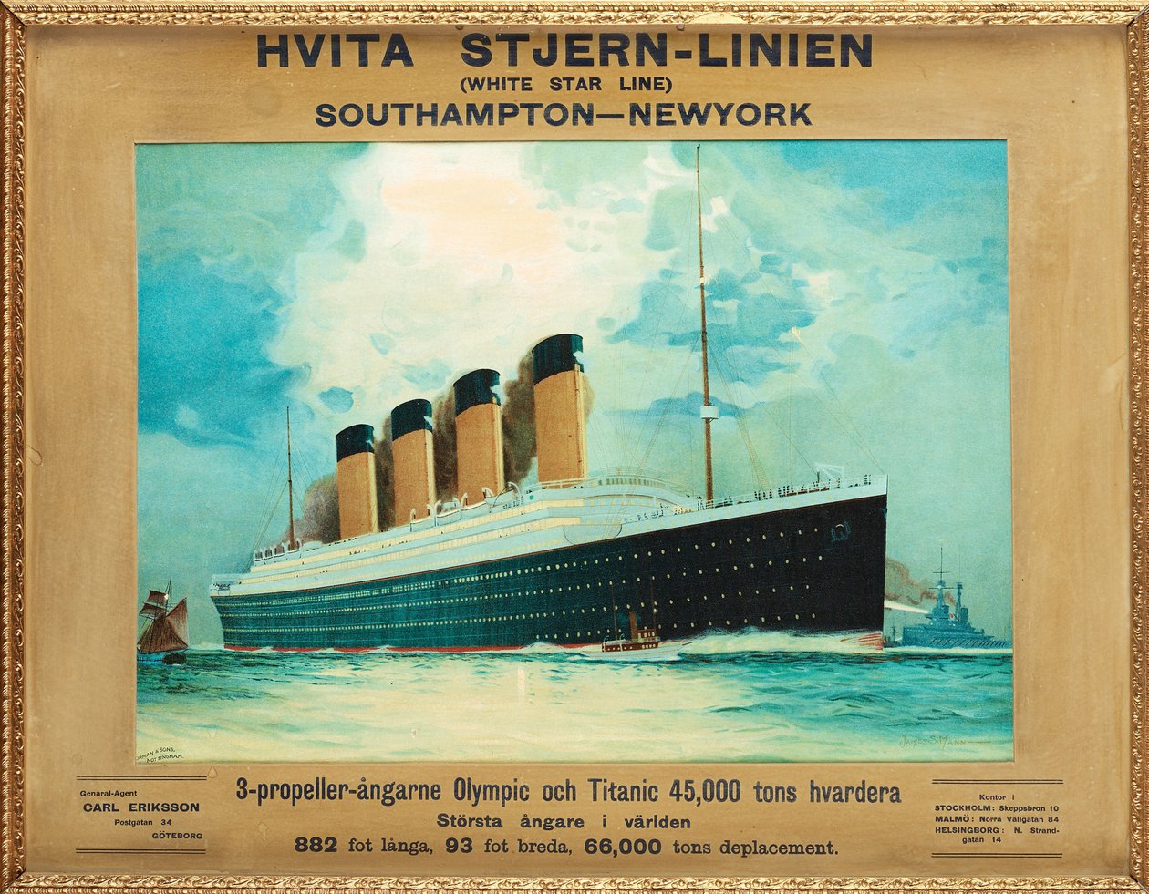 Titanic & Olympic, c. 1911 od James Scrimgeour Mann