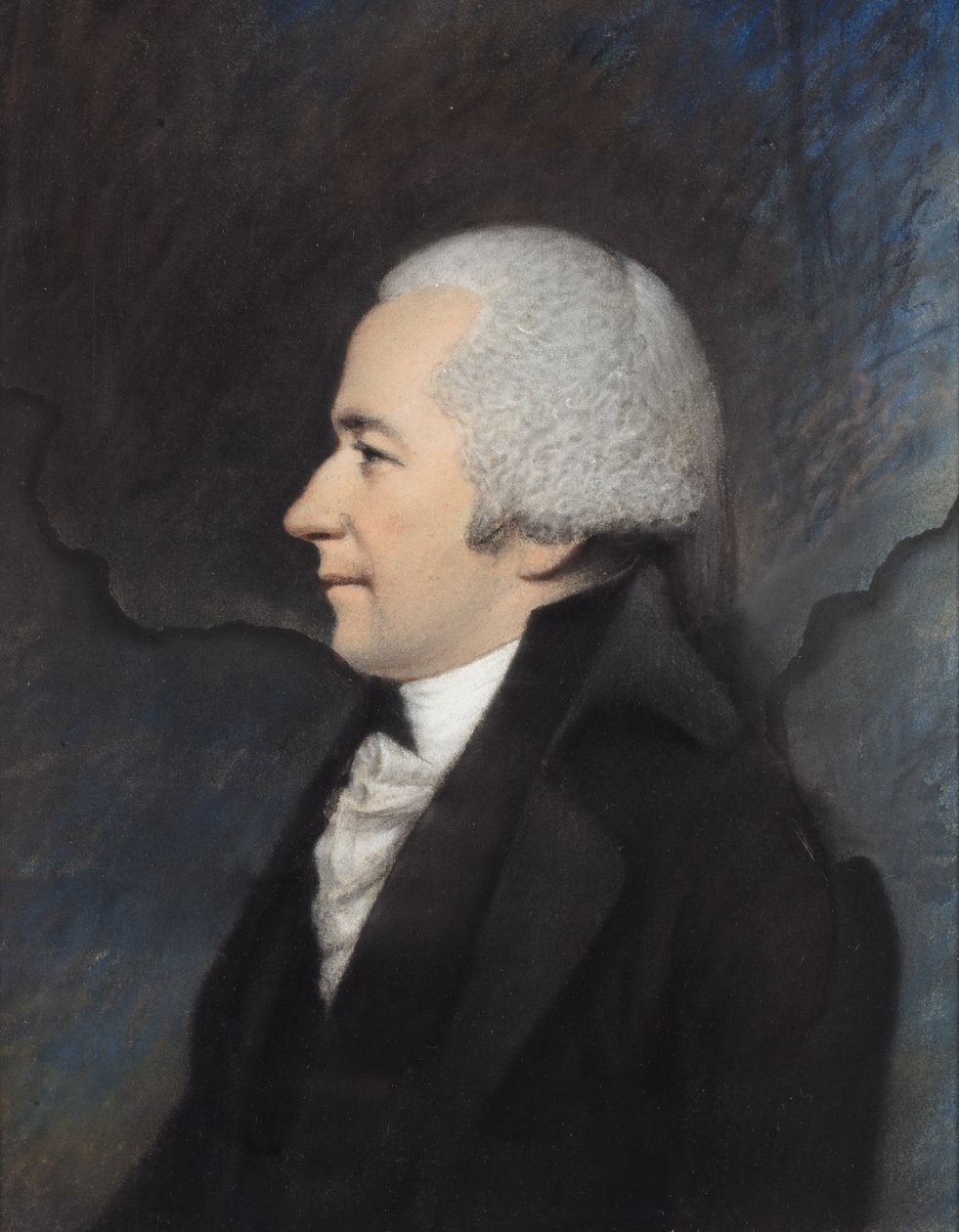 Generál Alexander Hamilton (pastel na šedém papíře) od James Sharples