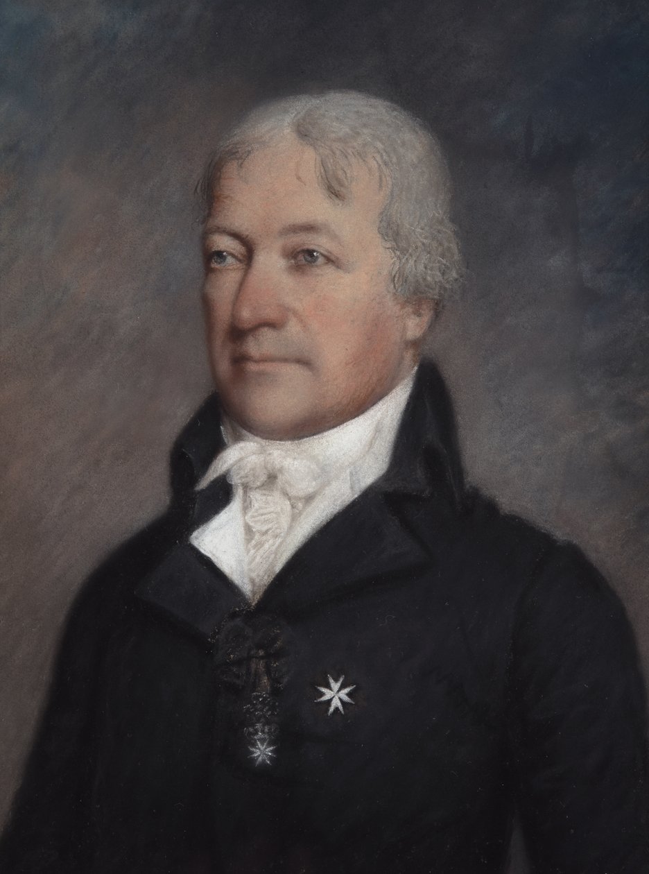 Marquis de Lafayette (pastel na šedém papíře) od James Sharples
