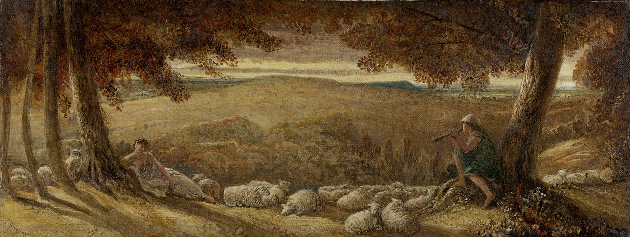 Večerní pastvina, asi 1860-70 od James Smetham
